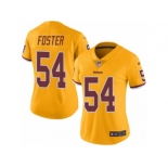 Women Nike Washington Redskins #54 Mason Foster Limited Gold Rush Vapor Untouchable NFL Jersey