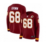 Women Nike Washington Redskins #68 Russ Grimm Limited Burgundy Therma Long Sleeve NFL Jersey