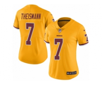 Women Nike Washington Redskins #7 Joe Theismann Limited Gold Rush Vapor Untouchable NFL Jersey