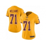 Women Nike Washington Redskins #71 Trent Williams Limited Gold Rush Vapor Untouchable NFL Jersey