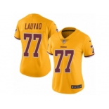 Women Nike Washington Redskins #77 Shawn Lauvao Limited Gold Rush Vapor Untouchable NFL Jersey