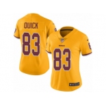 Women Nike Washington Redskins #83 Brian Quick Limited Gold Rush Vapor Untouchable NFL Jersey