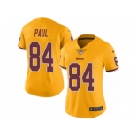 Women Nike Washington Redskins #84 Niles Paul Limited Gold Rush Vapor Untouchable NFL Jersey