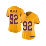 Women Nike Washington Redskins #92 Stacy McGee Limited Gold Rush Vapor Untouchable NFL Jersey