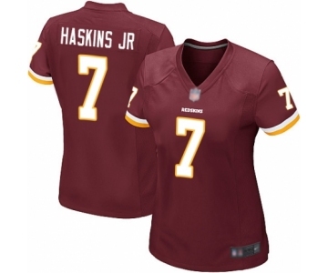 Women Washington Redskins #7 Dwayne Haskins Game Burgundy Red Team Color Football Jersey