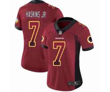 Women Washington Redskins #7 Dwayne Haskins Limited Red Rush Drift Fashion Football Jersey