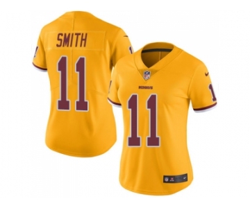 Womens Nike Washington Redskins #11 Alex Smith Gold Stitched NFL Limited Rush Jersey