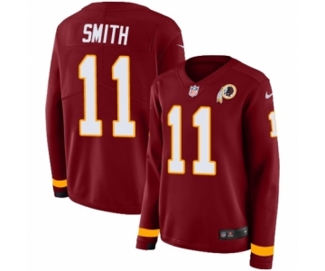 Women's Nike Washington Redskins #11 Alex Smith Limited Burgundy Therma Long Sleeve NFL Jersey