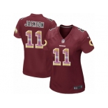 Women's Nike Washington Redskins #11 DeSean Jackson Limited Burgundy Red Strobe NFL Jersey