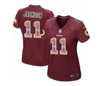 Women's Nike Washington Redskins #11 DeSean Jackson Limited Burgundy Red Strobe NFL Jersey