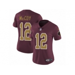 Women's Nike Washington Redskins #12 Colt McCoy Vapor Untouchable Limited Burgundy Red Gold Number Alternate 80TH Anniversary NFL Jersey