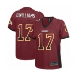 Women's Nike Washington Redskins #17 Doug Williams Elite Burgundy Red Drift Fashion NFL Jersey