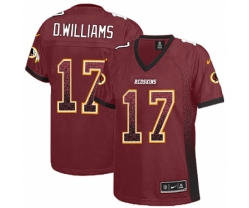 Women's Nike Washington Redskins #17 Doug Williams Elite Burgundy Red Drift Fashion NFL Jersey