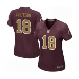 Women's Nike Washington Redskins #18 Josh Doctson Game Burgundy Red Gold Number Alternate 80TH Anniversary NFL Jersey