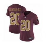 Women's Nike Washington Redskins #20 Ha Clinton-Dix Burgundy Red Gold Number Alternate 80TH Anniversary Vapor Untouchable Limited Player NFL Jersey