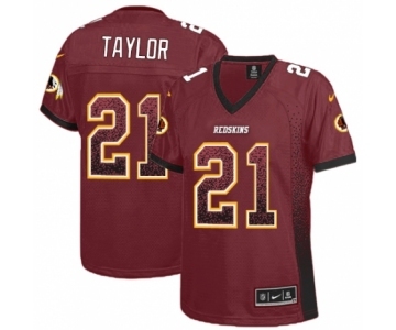 Women's Nike Washington Redskins #21 Sean Taylor Elite Burgundy Red Drift Fashion NFL Jersey