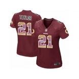 Women's Nike Washington Redskins #21 Sean Taylor Limited Burgundy Red Strobe NFL Jersey