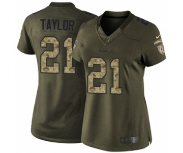 Women's Nike Washington Redskins #21 Sean Taylor Limited Green Salute to Service NFL Jersey