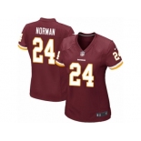 Women's Nike Washington Redskins #24 Josh Norman Game Burgundy Red Team Color NFL Jersey