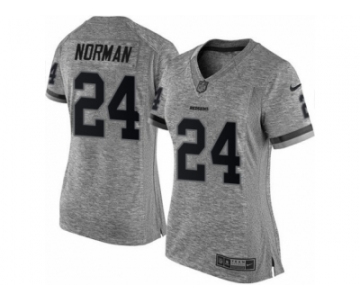 Women's Nike Washington Redskins #24 Josh Norman Limited Gray Gridiron NFL Jersey