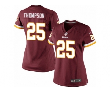 Women's Nike Washington Redskins #25 Chris Thompson Limited Burgundy Red Team Color NFL Jersey