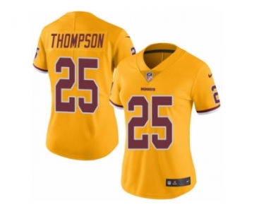 Women's Nike Washington Redskins #25 Chris Thompson Limited Gold Rush NFL Jersey