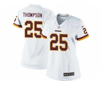 Women's Nike Washington Redskins #25 Chris Thompson Limited White NFL Jersey