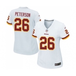 Women's Nike Washington Redskins #26 Adrian Peterson Game White NFL Jersey