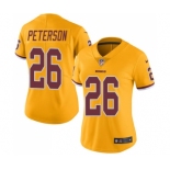 Women's Nike Washington Redskins #26 Adrian Peterson Limited Gold Rush Vapor Untouchable NFL Jersey