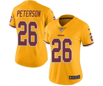 Women's Nike Washington Redskins #26 Adrian Peterson Limited Gold Rush Vapor Untouchable NFL Jersey