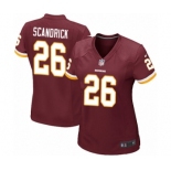 Women's Nike Washington Redskins #26 Orlando Scandrick Game Burgundy Red Team Color NFL Jersey