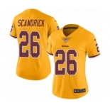 Women's Nike Washington Redskins #26 Orlando Scandrick Limited Gold Rush Vapor Untouchable NFL Jersey