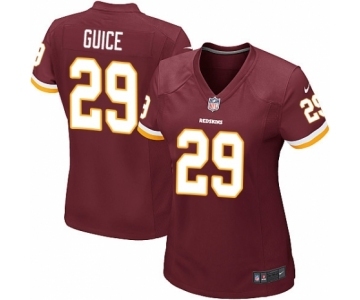 Women's Nike Washington Redskins #29 Derrius Guice Game Burgundy Red Team Color NFL Jersey