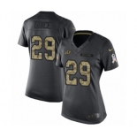 Women's Nike Washington Redskins #29 Derrius Guice Limited Black 2016 Salute to Service NFL Jersey