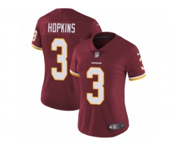 Women's Nike Washington Redskins #3 Dustin Hopkins Vapor Untouchable Limited Burgundy Red Team Color NFL Jersey