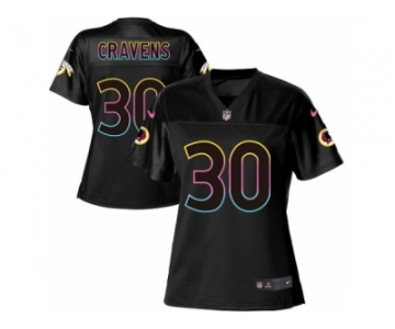 Women's Nike Washington Redskins #30 Su'a Cravens Game Black Fashion NFL Jersey