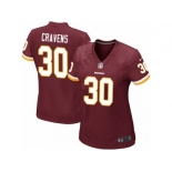 Women's Nike Washington Redskins #30 Su'a Cravens Game Burgundy Red Team Color NFL Jersey