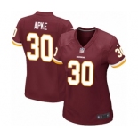 Women's Nike Washington Redskins #30 Troy Apke Game Burgundy Red Team Color NFL Jersey