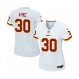 Women's Nike Washington Redskins #30 Troy Apke Game White NFL Jersey