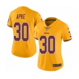 Women's Nike Washington Redskins #30 Troy Apke Limited Gold Rush Vapor Untouchable NFL Jersey