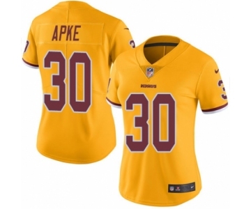 Women's Nike Washington Redskins #30 Troy Apke Limited Gold Rush Vapor Untouchable NFL Jersey