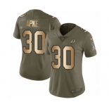 Women's Nike Washington Redskins #30 Troy Apke Limited Olive Gold 2017 Salute to Service NFL Jersey