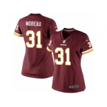 Women's Nike Washington Redskins #31 Fabian Moreau Limited Burgundy Red Team Color NFL Jersey