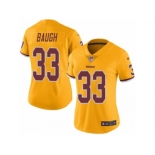 Women's Nike Washington Redskins #33 Sammy Baugh Limited Gold Rush NFL Jersey