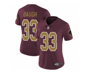 Women's Nike Washington Redskins #33 Sammy Baugh Vapor Untouchable Limited Burgundy Red Gold Number Alternate 80TH Anniversary NFL Jersey