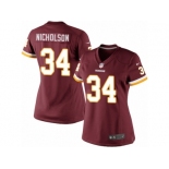 Women's Nike Washington Redskins #34 Montae Nicholson Limited Burgundy Red Team Color NFL Jersey