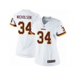 Women's Nike Washington Redskins #34 Montae Nicholson Limited White NFL Jersey