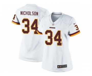 Women's Nike Washington Redskins #34 Montae Nicholson Limited White NFL Jersey