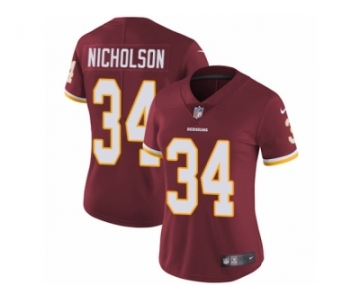 Women's Nike Washington Redskins #34 Montae Nicholson Vapor Untouchable Limited Burgundy Red Team Color NFL Jersey