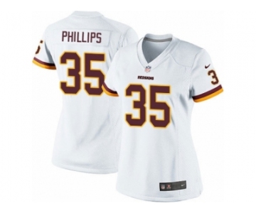 Women's Nike Washington Redskins #35 Dashaun Phillips Limited White NFL Jersey